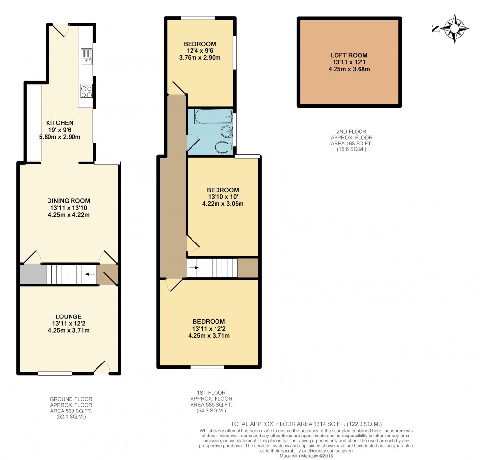 Floorplan for Parliament Street, Upholland, WN8 0LN