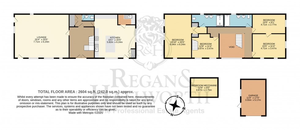 Floorplan for Kings Moss Barn, Pimbo Road, Kings Moss, WA11 8RD