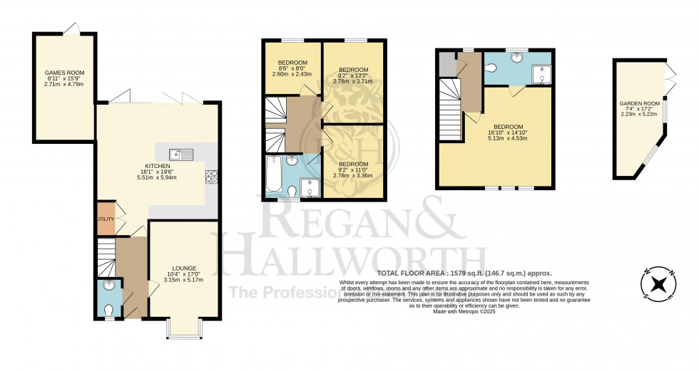 Floorplan for Broadfern, Standish, WN6 0GN