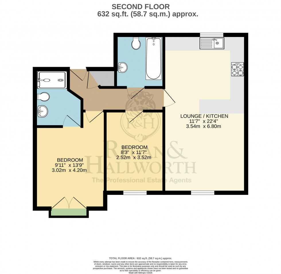 Floorplan for 40 Bolton Road, Aspull, WN2 1XF