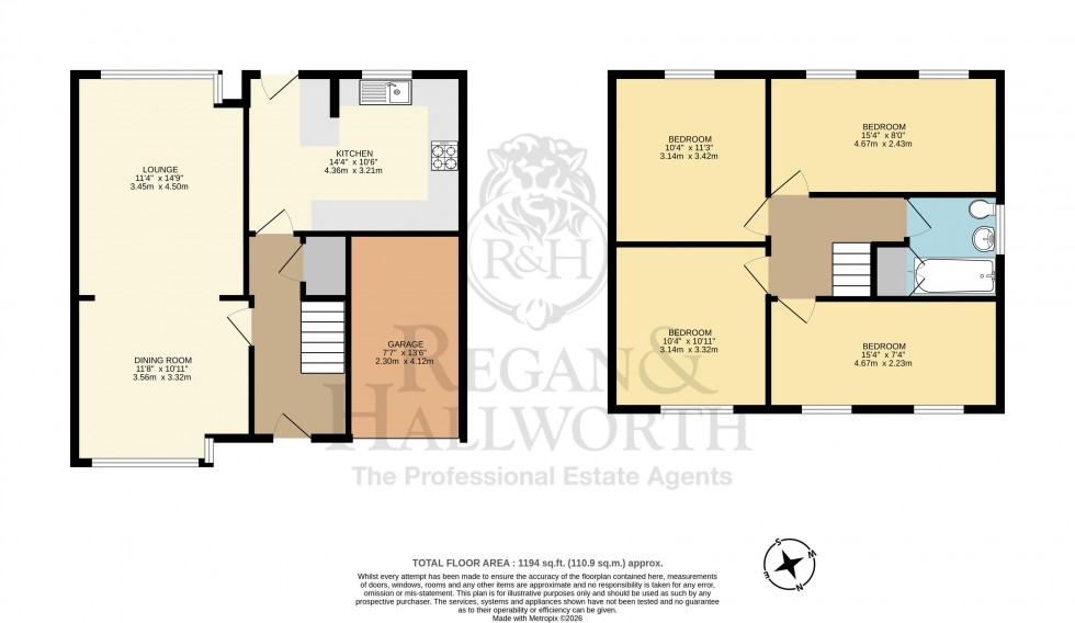 Floorplan for Walkden Avenue, Swinley, WN1 2JH