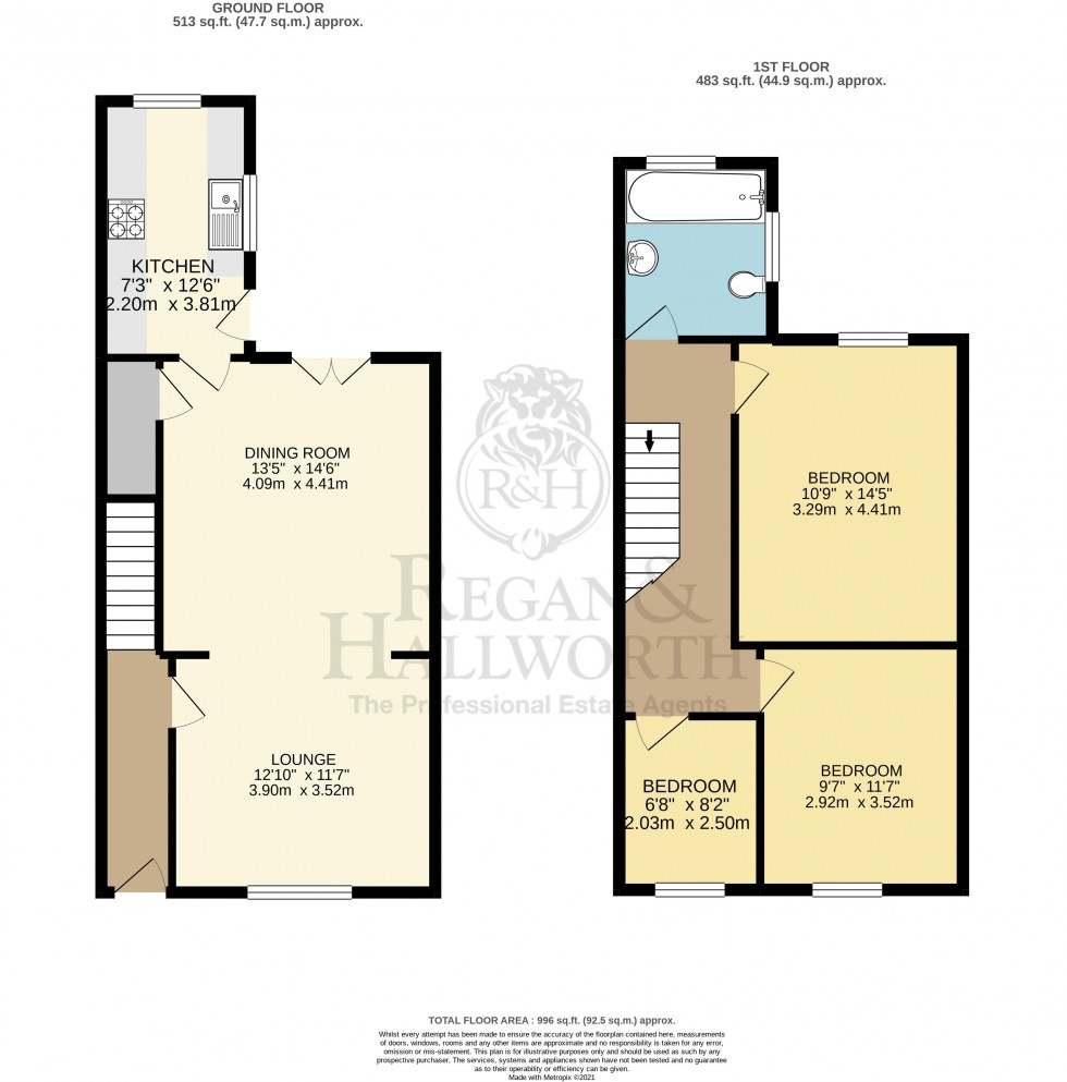 Floorplan for Church Lane, Charnock Richard, PR7 3RB