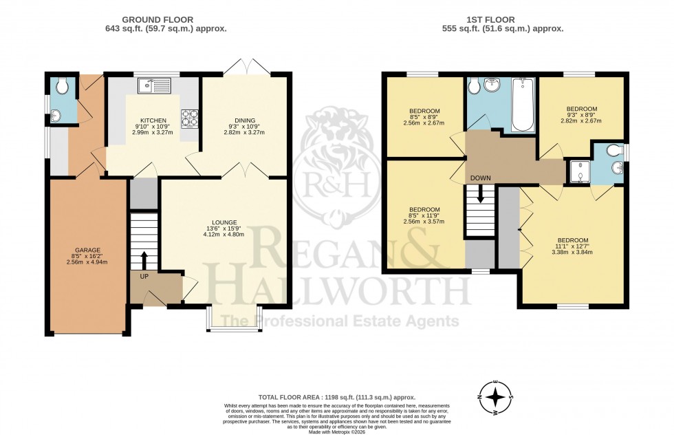 Floorplan for Holly Heath Drive, Whitley, WN1 2PE