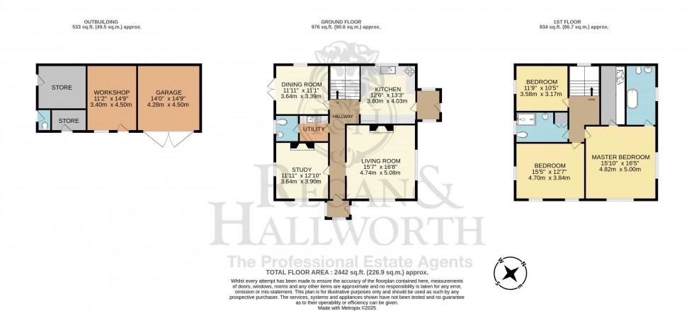 Floorplan for Ferny Knoll House, Ferny Knoll Road, Rainford, WA11 7TG