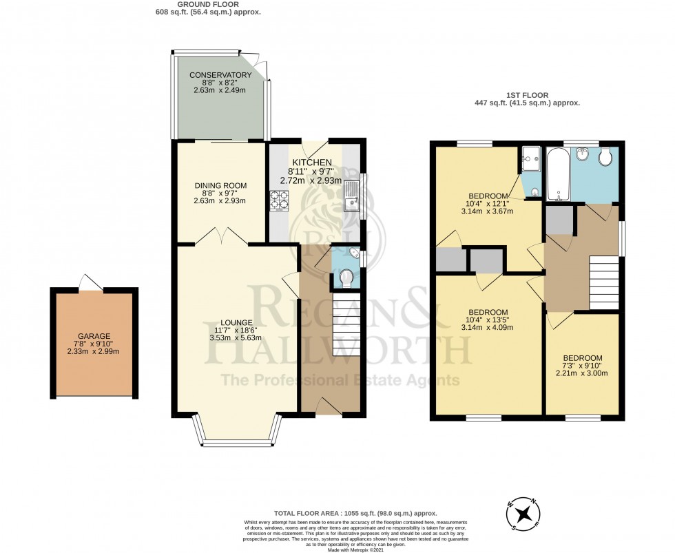 Floorplan for Northdene, Parbold, WN8 7PH