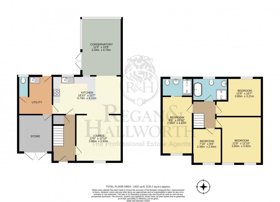 Floorplan for Graham Avenue, Appley Bridge, WN6 9EA
