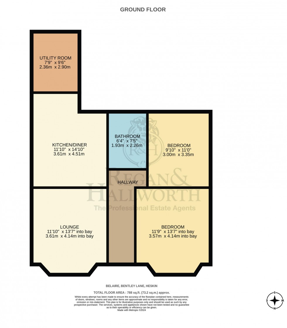 Floorplan for Bel-Aire, Bentley Lane, Heskin, PR7 5PY