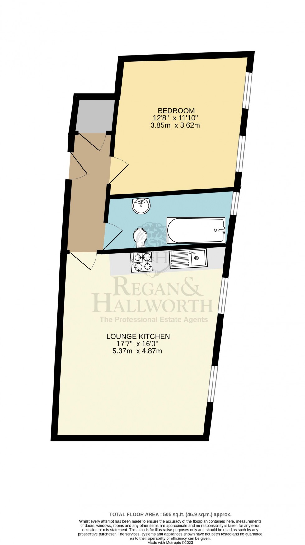 Floorplan for Apartment 3, Wallgate, Wigan, WN1 1JU