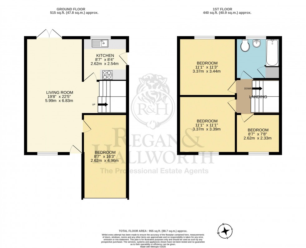 Floorplan for Powell Drive, Billinge, WN5 7RX