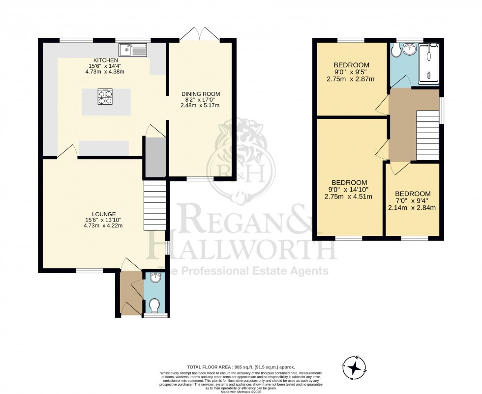 Floorplan for Sandway, Springfield, WN6 7SF