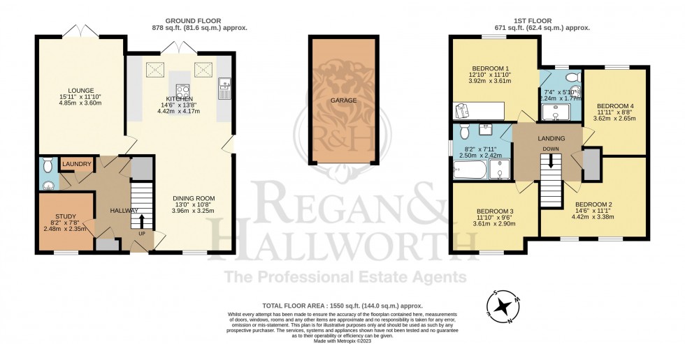 Floorplan for Almond Green Avenue, Standish, WN6 0ZG