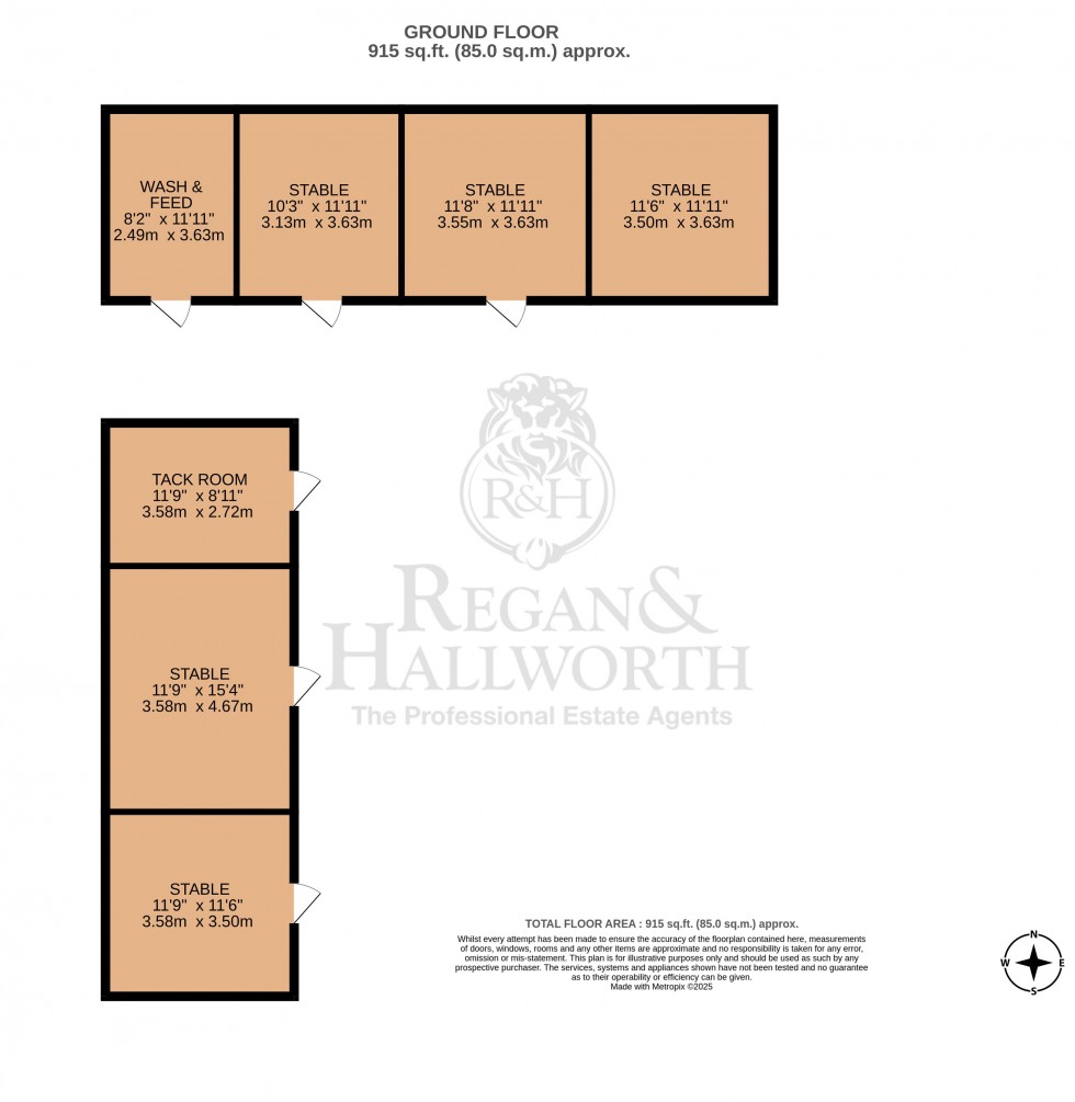 Floorplan for Tunley Moss Stables, Tunley Moss, Wrightington. WN6 9RQ