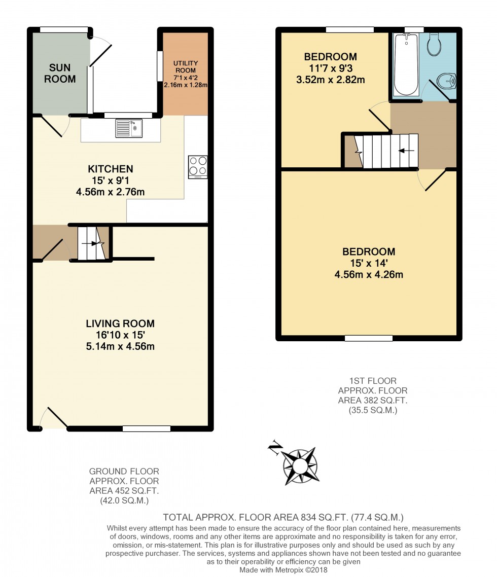 Floorplan for Tunstall Lane, Pemberton, WN5 9HB