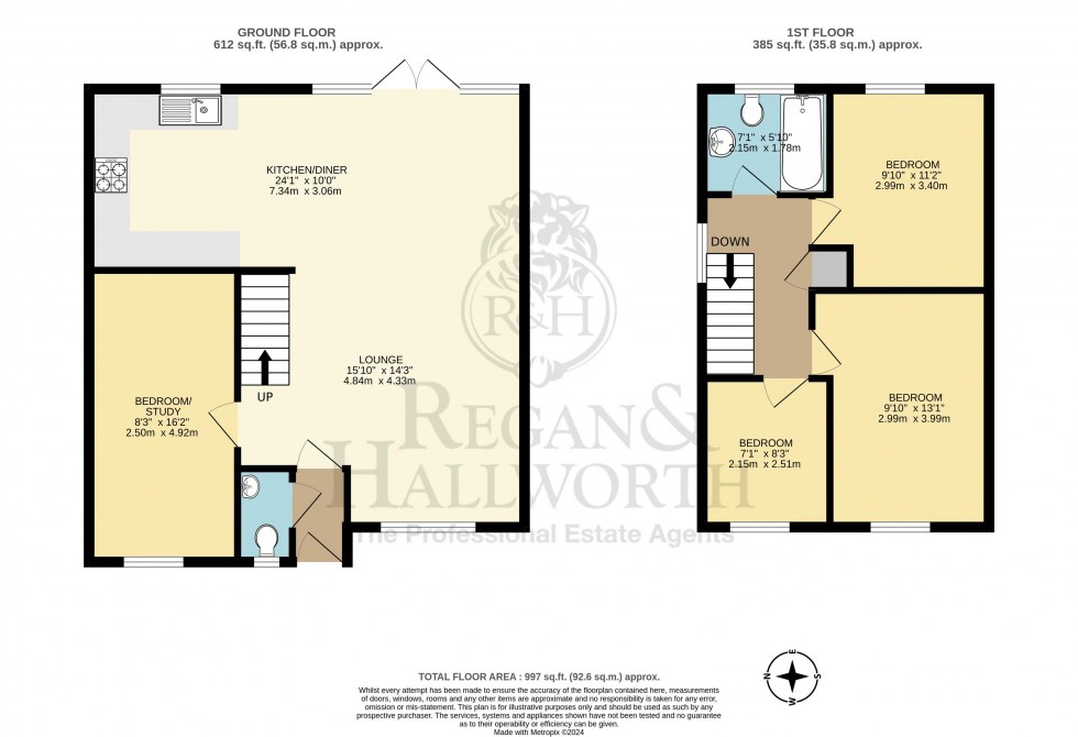 Floorplan for Chisacre Drive, Shevington, WN6 8ER