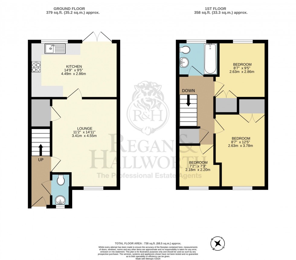 Floorplan for Prince Albert Court, St. Helens, WA9 3GD