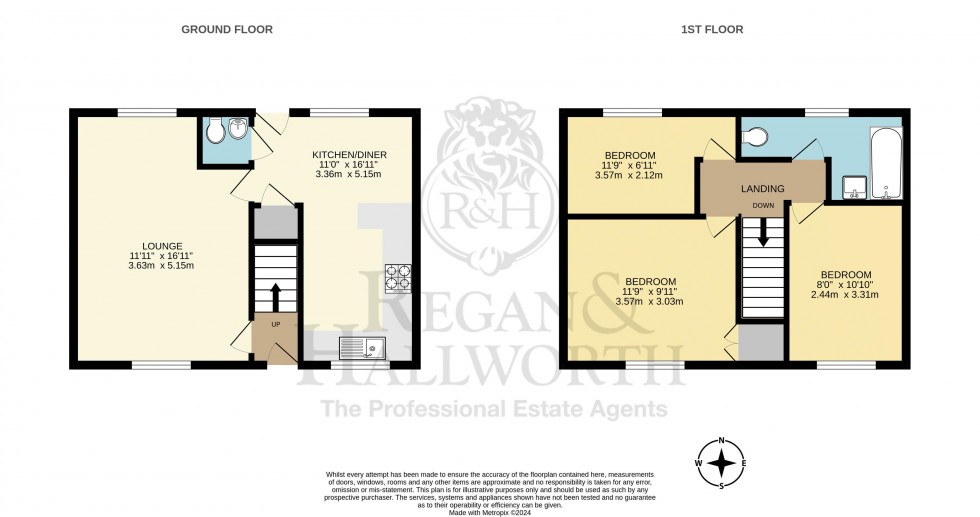 Floorplan for St. Davids Crescent, Aspull, WN2 1SZ