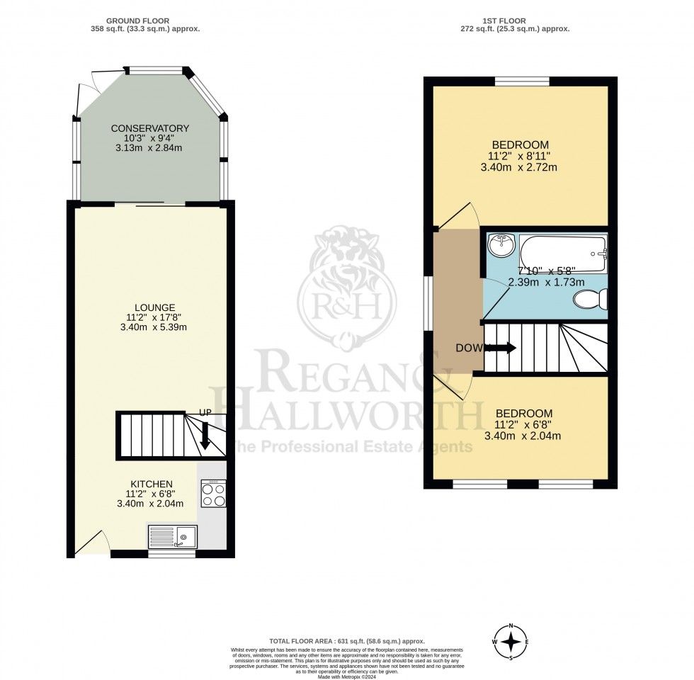 Floorplan for Bronte Close, Worsley Mesnes, WN3 5TG