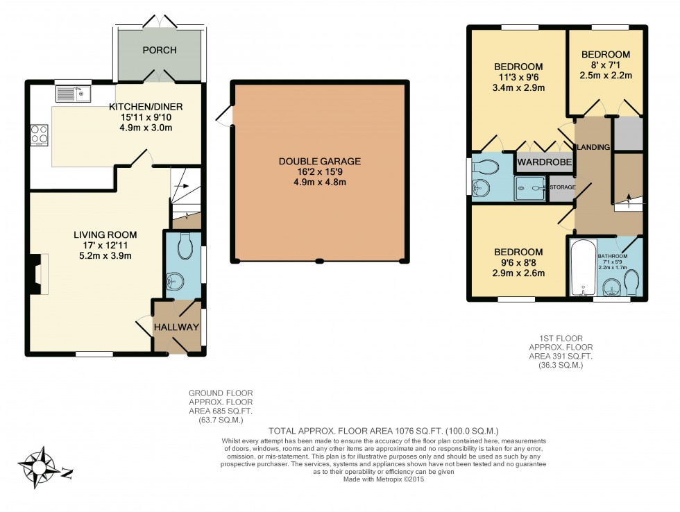 Floorplan for Ferndale Drive, Appley Bridge, WN6 9BB