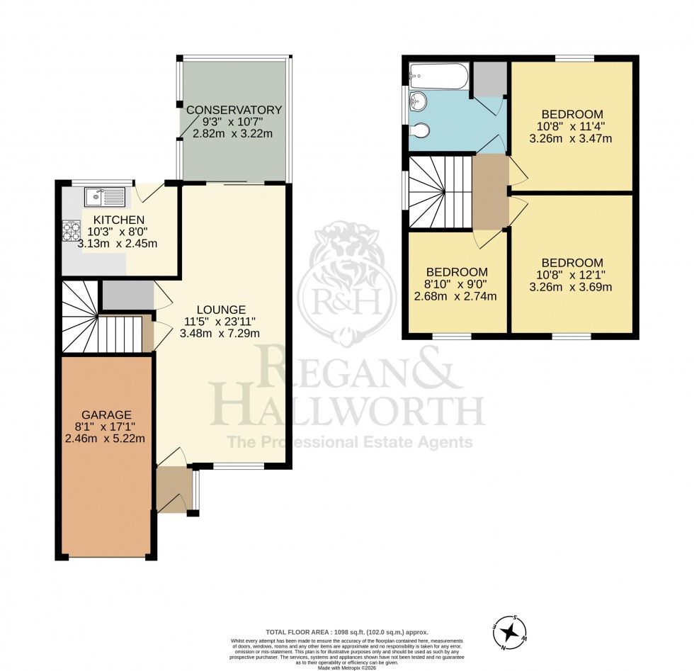 Floorplan for Raithby Drive, Hawkley Hall, Wigan, WN3 5PZ