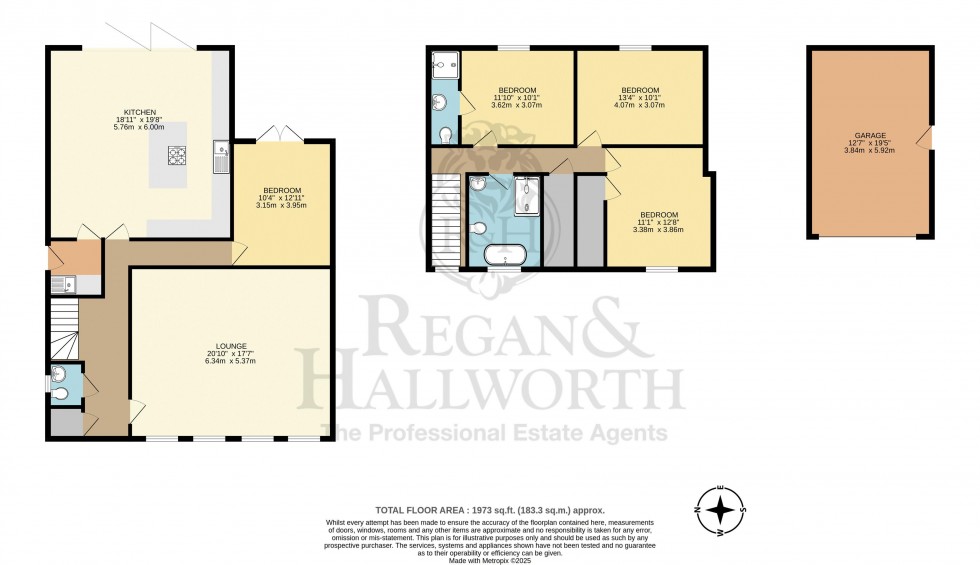 Floorplan for Springmount Drive, Hilldale, Parbold, WN8 7AP