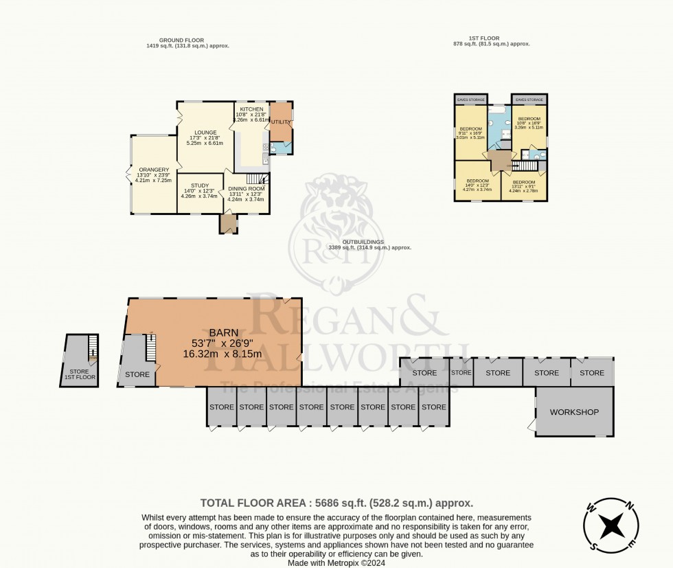 Floorplan for Alderley Farmhouse, Alder Lane, Crank, St Helens WA11 7SH