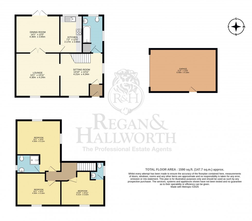 Floorplan for Park Road, Billinge, WN5 7JS