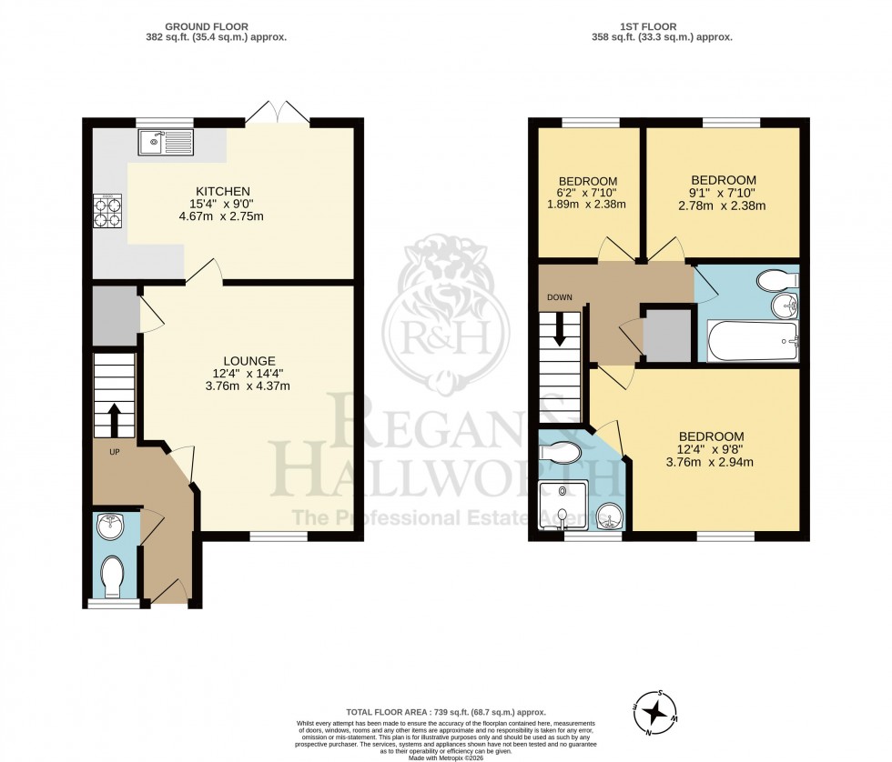 Floorplan for Hartley Green Gardens, Billinge, WN5 7GB