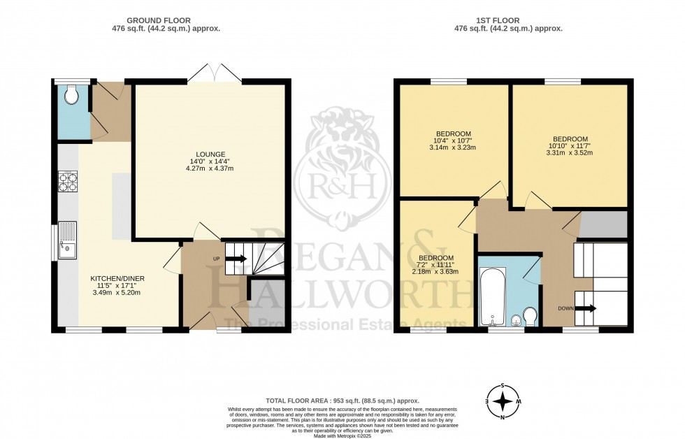 Floorplan for Guildford Crescent, Wigan, WN6 8NG