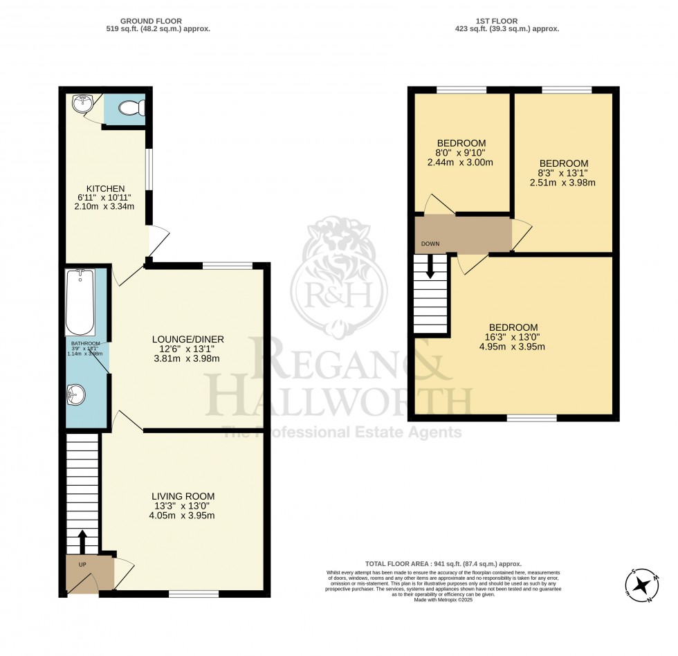 Floorplan for Thompson Street, Whelley, WN1 3PH