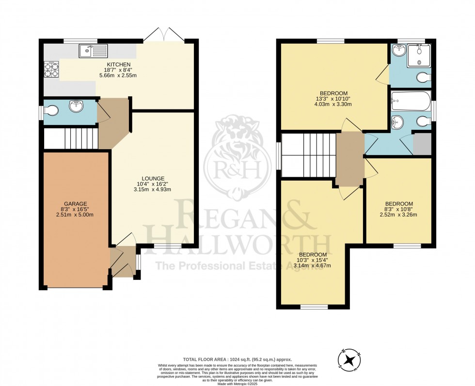 Floorplan for Fairman Drive, Hindley, WN2 2RT