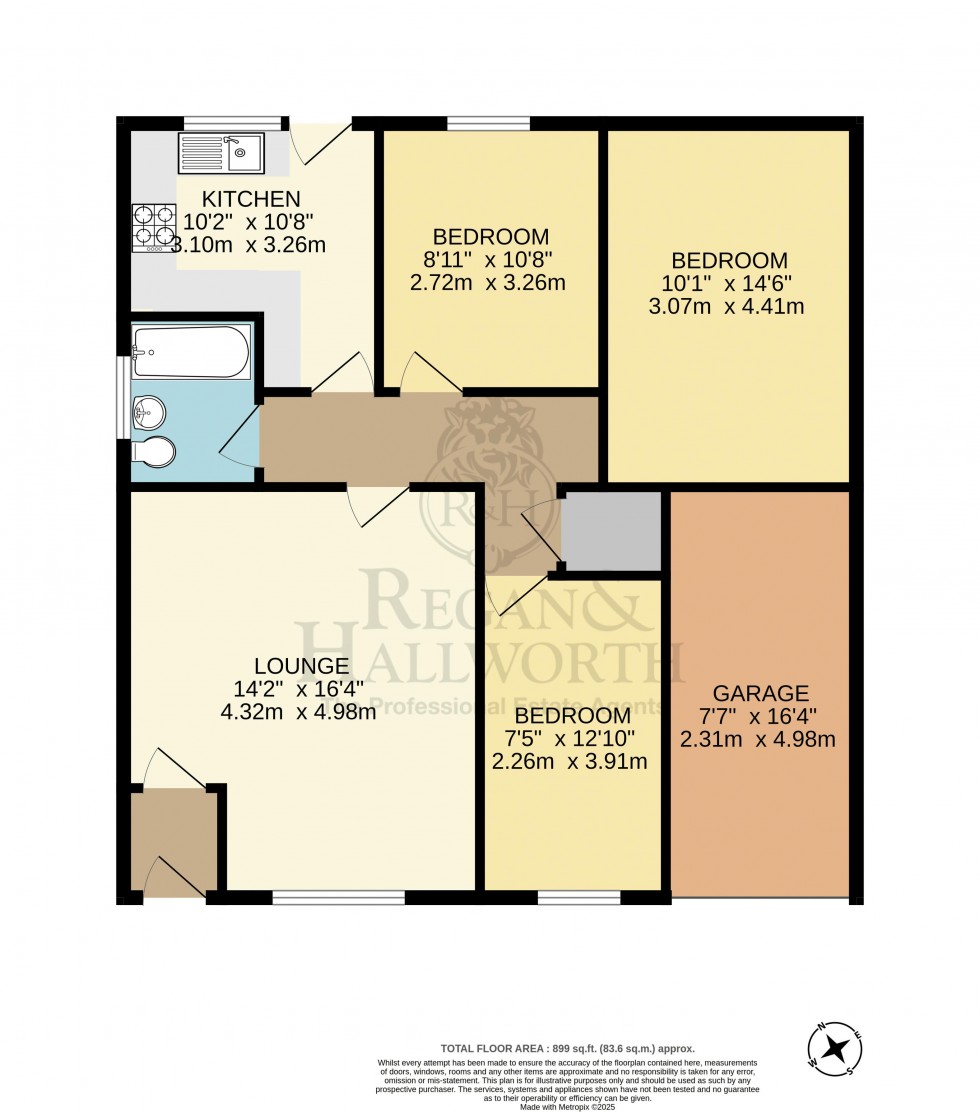 Floorplan for Clevedon Drive, Highfield, WN3 6AF