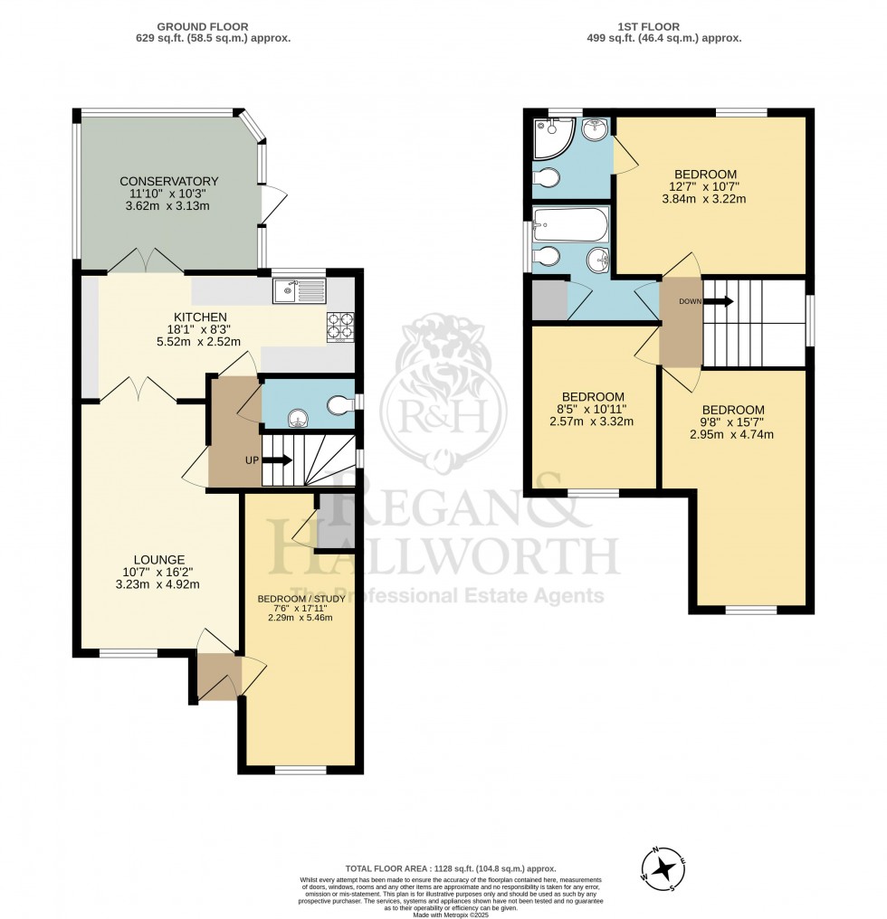 Floorplan for Kells Grove, Springfield, WN6 7EU