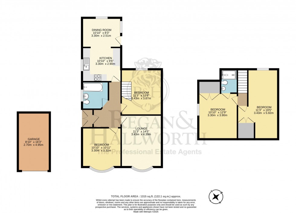 Floorplan for Clovelly Drive, Newburgh, WN8 7LY