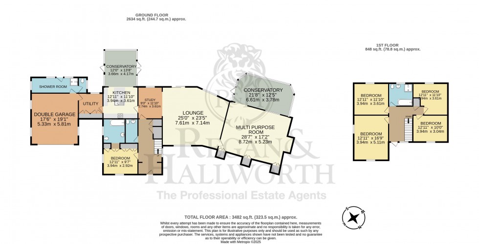 Floorplan for Fieldside Avenue, Euxton, PR7 6JF