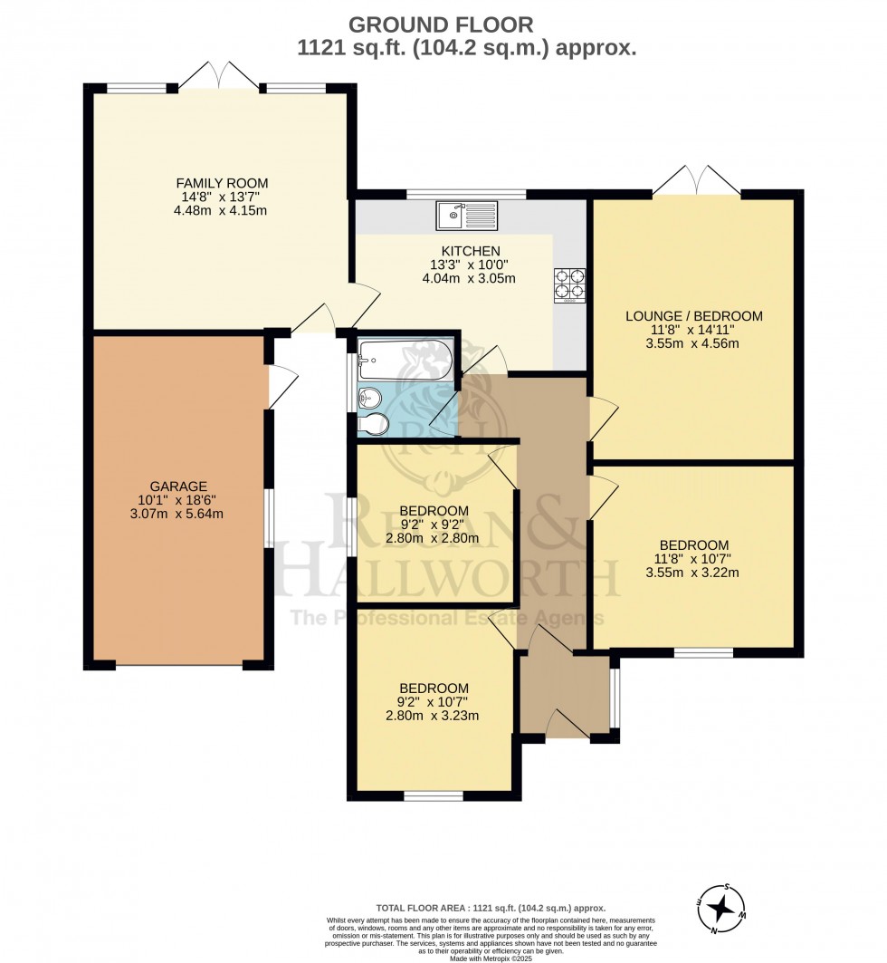 Floorplan for Thames Drive, Orrell, WN5 8NS