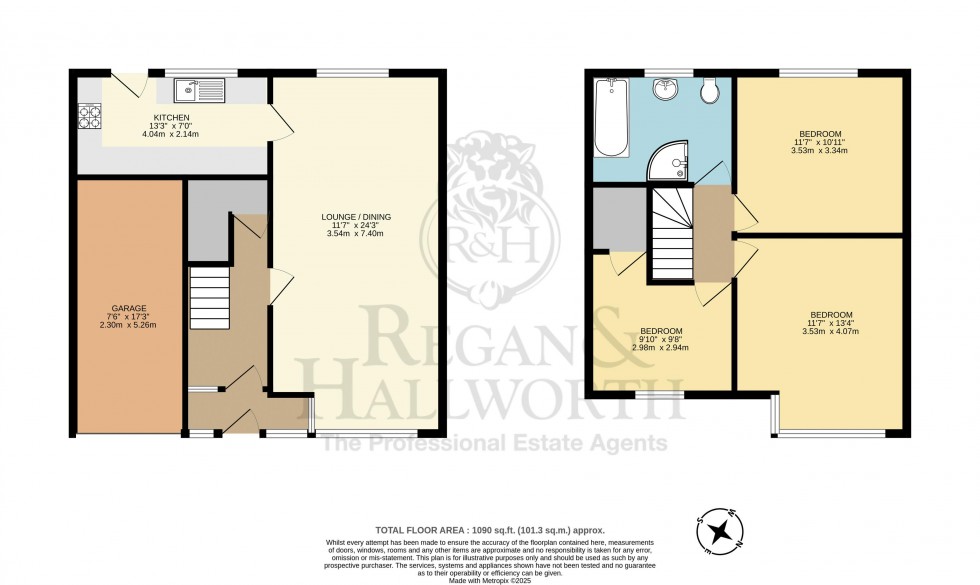 Floorplan for Coniston Avenue, Ashton-In-Makerfield, WN4 8AY