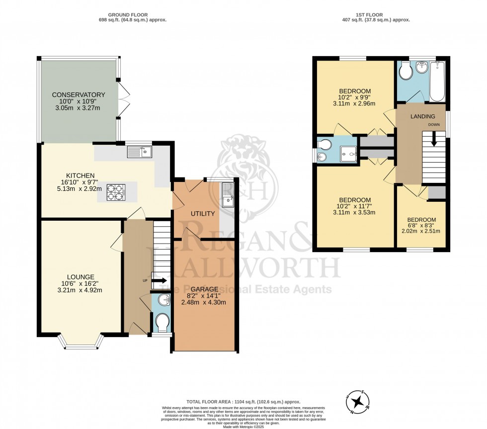 Floorplan for Belfry Crescent, Standish, WN6 0XY