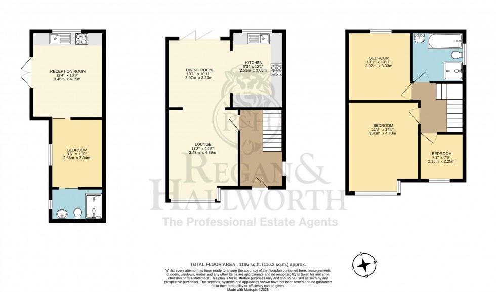 Floorplan for Lordsgate Drive, Burscough, L40 7RS