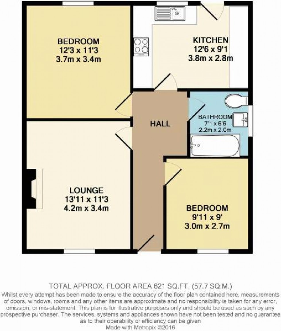 Floorplan for Langley Close, Standish, WN6 0LS
