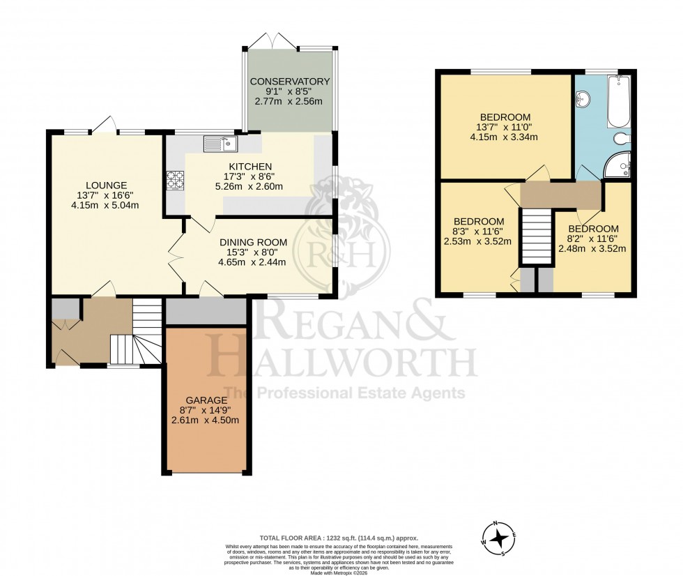 Floorplan for Powell Drive, Billinge, WN5 7RX
