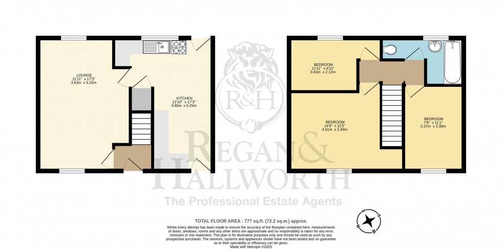 Floorplan for St. Davids Crescent, Aspull, WN2 1SZ