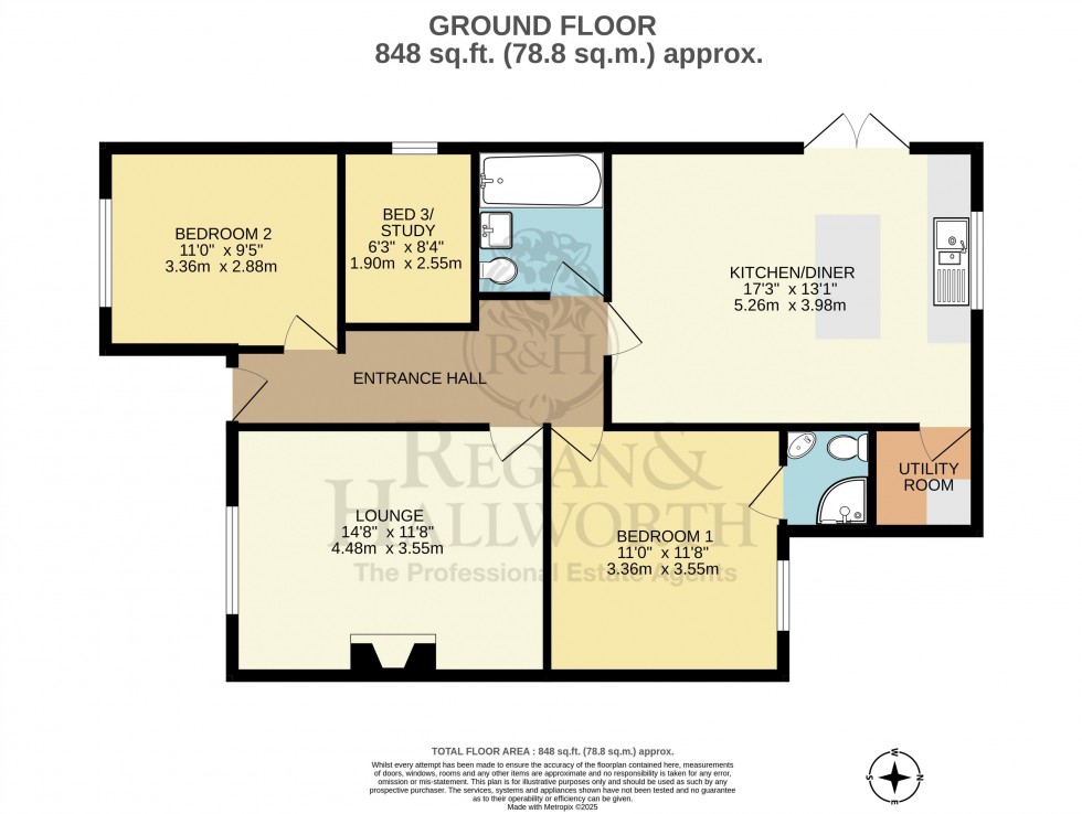 Floorplan for Sprodley Drive, Appley Bridge, WN6 9EE
