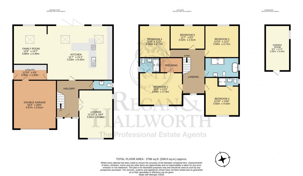 Floorplan for Farnbridge House, Kem Mill Lane, Whittle-Le-Woods, PR6 7EA