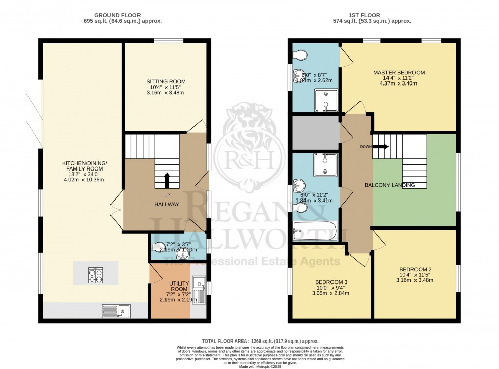 Floorplan for Plot 1 Rotherham Top Farm, Off Lea Road, Whittle-Le-Woods, PR6 7PG