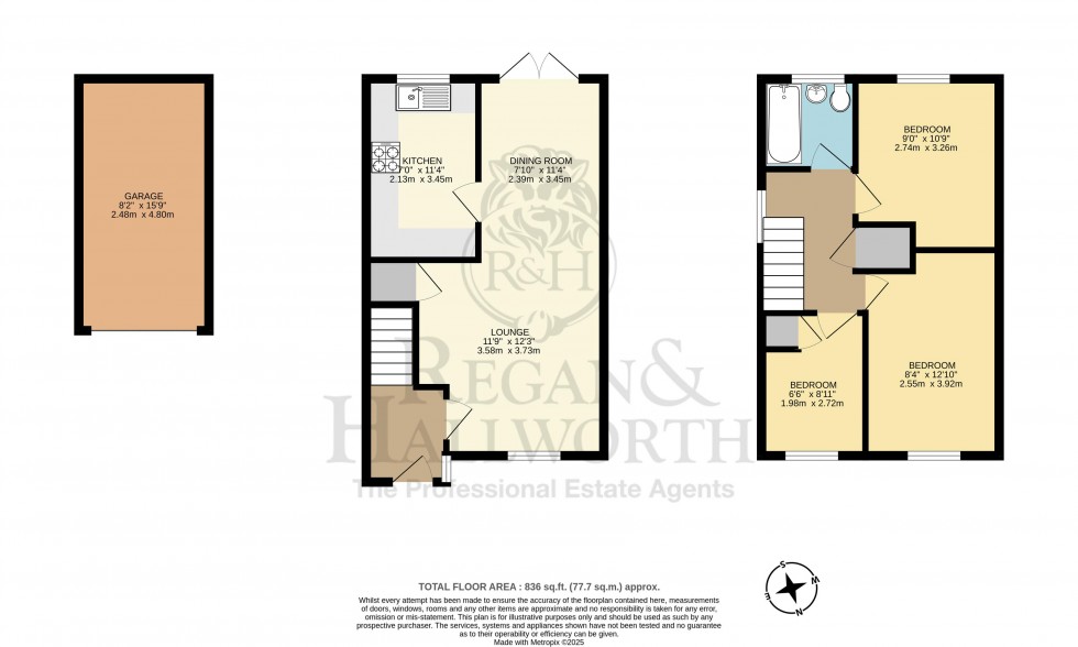 Floorplan for Salcombe Close, Whelley, WN1 3XB