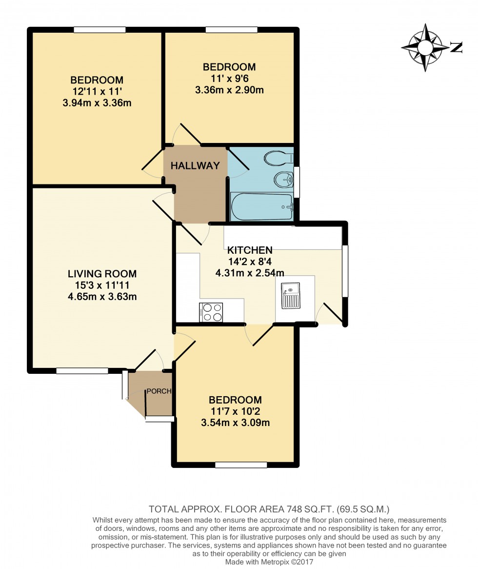 Floorplan for Bentham Road, Standish, WN6 0ND