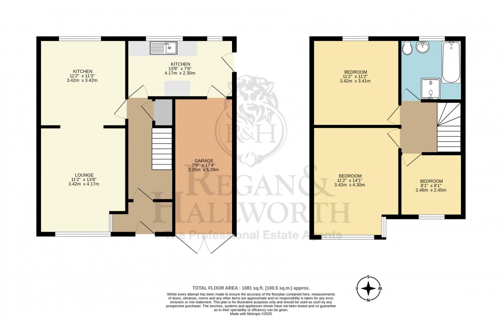 Floorplan for Coniston Avenue, Ashton-In-Makerfield, WN4 8AY