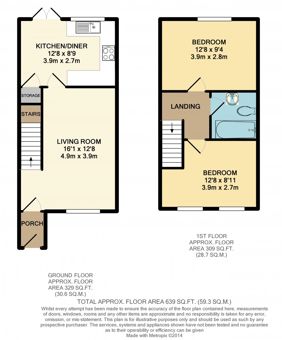 Floorplan for Simfield Close, Standish, WN6 0RJ
