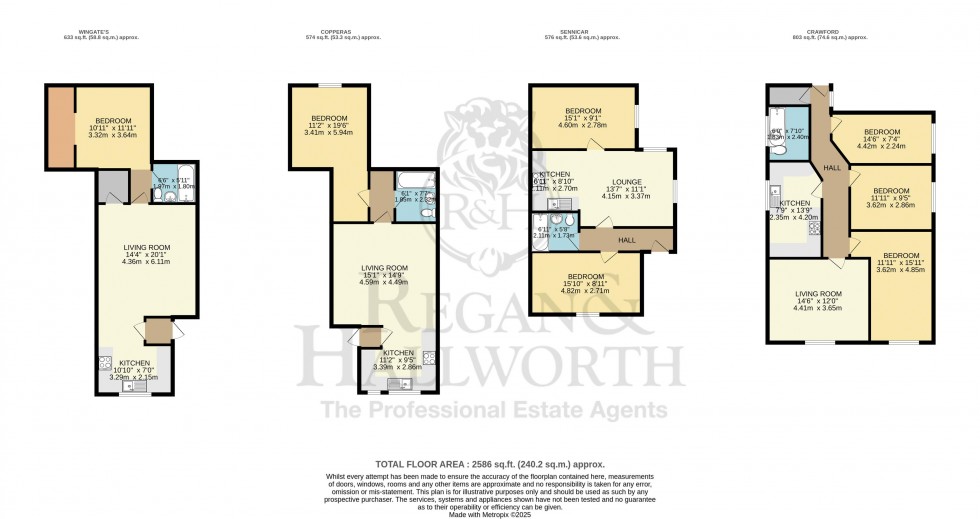 Floorplan for Apartment Block, 4 Apartments at Haigh Road, Aspull, WN2 1YA