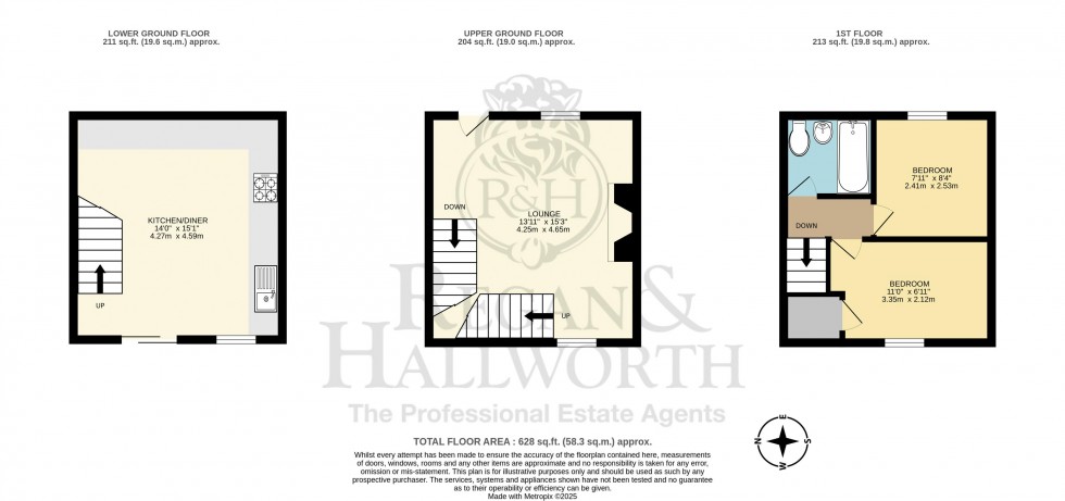 Floorplan for Higher Lane, Upholland, WN8 0NL